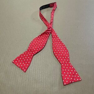 The Tie Bar Bow Tie Silk Self Tie 2.5 Bright Red White Floral‎ Print Adjustable